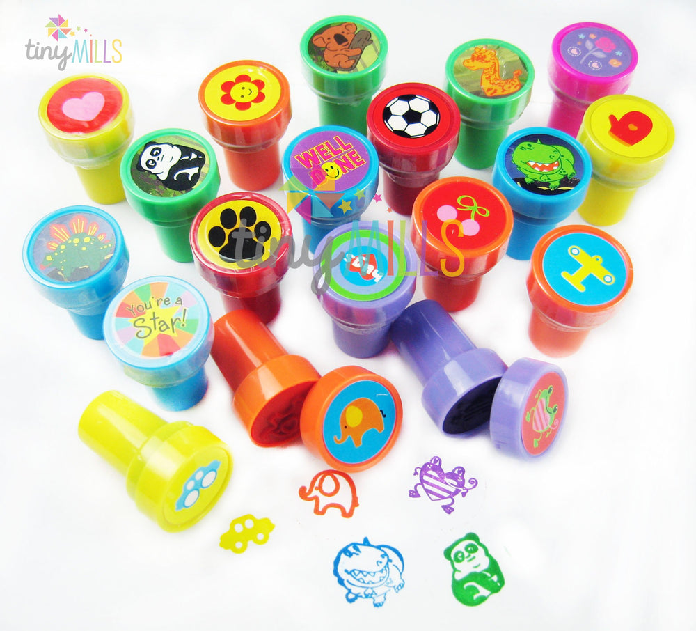 Kids enjoy vibrant designs with safe, BPA-free stamps during crafts.