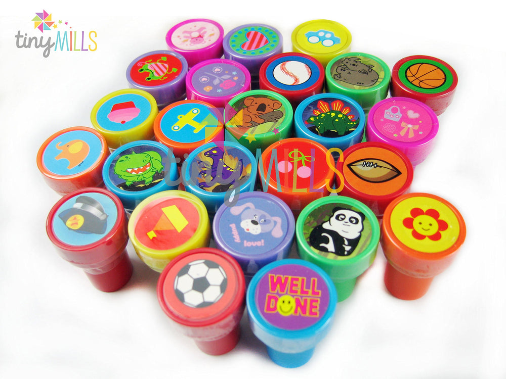 TINYMILLS pre-inked stampers for quick, mess-free classroom or home crafts.