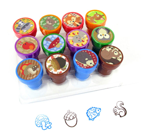 Tinymills self-inking forest designs stamps—mess-free stamping for kids