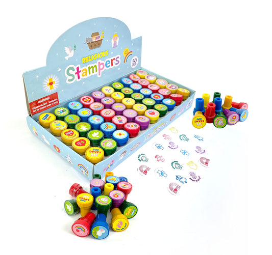 TINYMILLS self-inking stampers provide mess-free impressions for kids and teachers.
