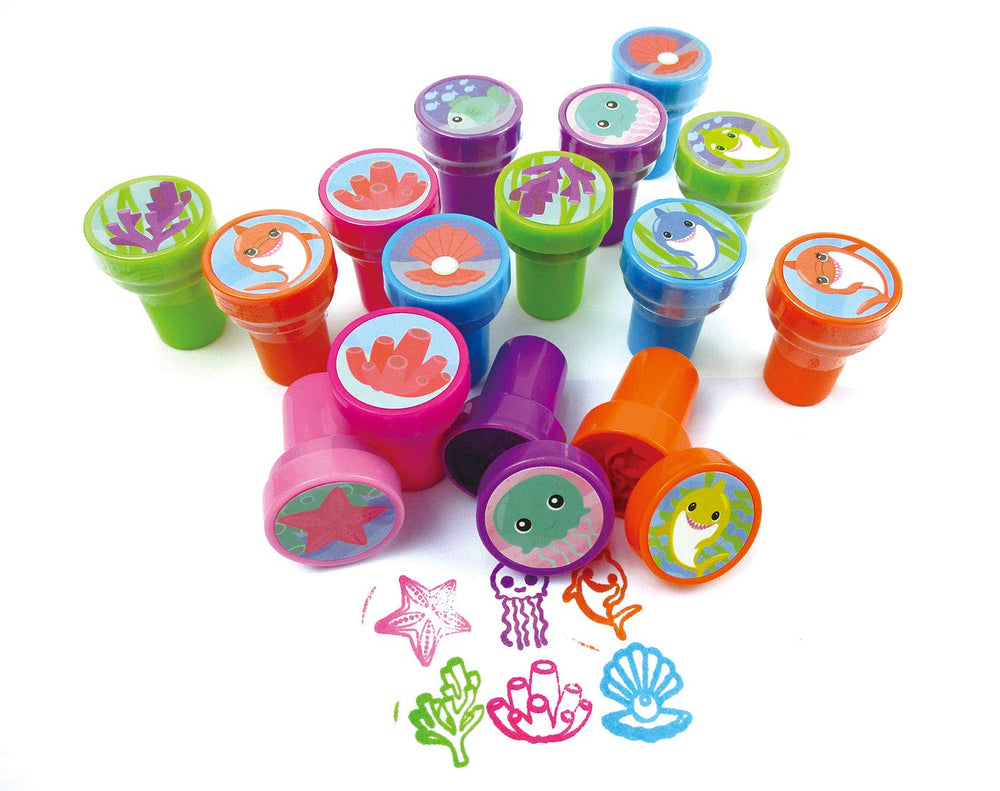 TinYMILLS Shark Family Stamper child-use; simple stamping for playful party loot or cards.