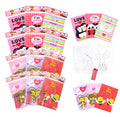 TINYMILLS Valentine coloring set with 12 books and 48 crayons for classroom activities