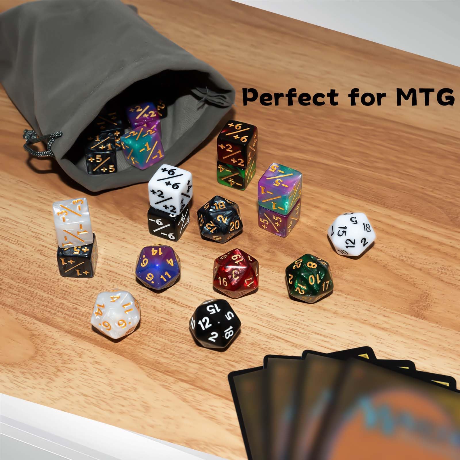 Tinzum acrylic dice are lightweight and durable for long play sessions.