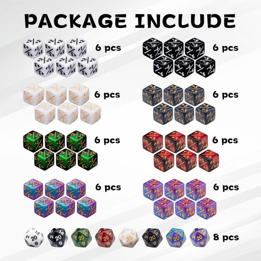 Tinzum counter dice 24+1 configuration for precise in-game tracking.