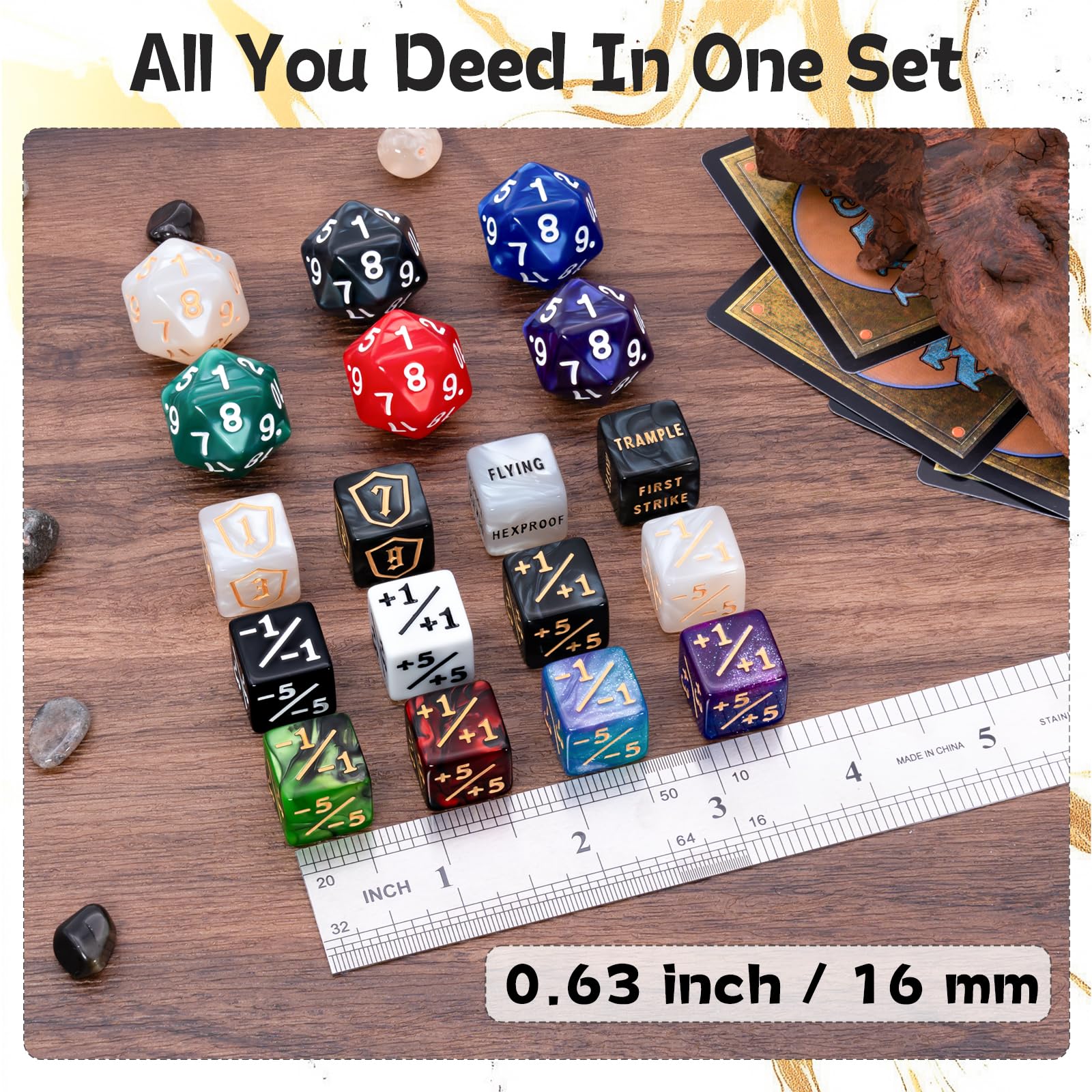 Tinzum D20 spindown dice for quick turn order checks