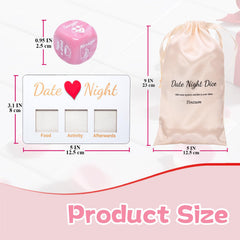 Tinzum Date Night Dice satin bag for tidy storage and transport.