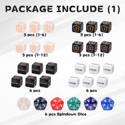 Tinzum MTG keyword dice show iconic abilities for tracking effects