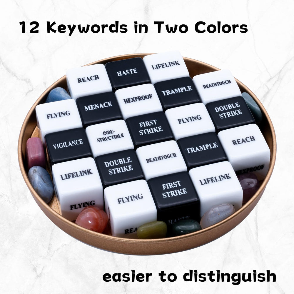 Tinzum MTG dice set D20 close-up showing durable acrylic and smooth finish