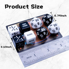 Tinzum MTG dice set life counters with D20 dice for scorekeeping
