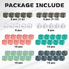 Tinzum MTG life-counter dice close-up showing plus-one tracking for players.