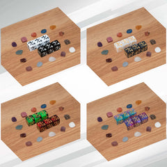 Tinzum velvet pouch keeps dice secure during travel.