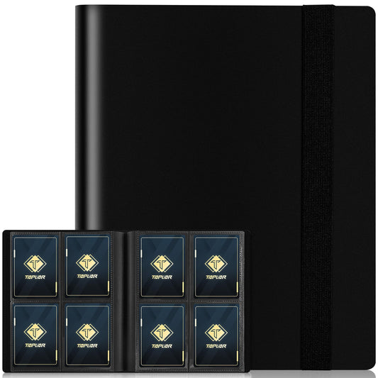 TiopLior 4-pocket binder open pockets for easy card viewing and sorting.