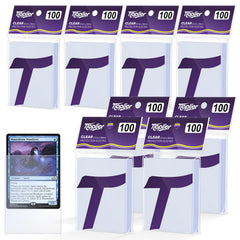 TiopLior 800-count soft clear penny sleeves front view showing crystal clarity