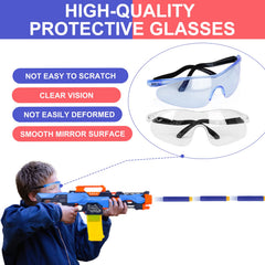 TiopLior safety glasses for Nerf gear ensure clear vision during battles.