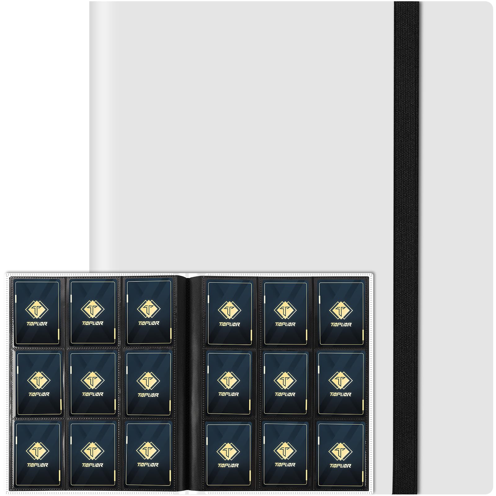 TiopLior trading card binder with 360 pockets keeps cards organized.
