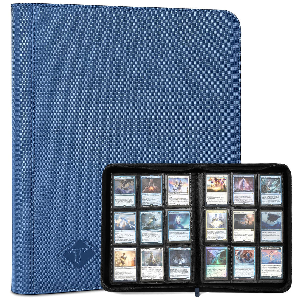 TiopLior blue front cover binder for organized card storage and display