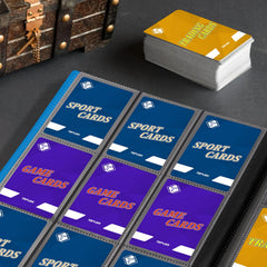 Standard 2.5 x 3.5 inch pockets fit most trading cards