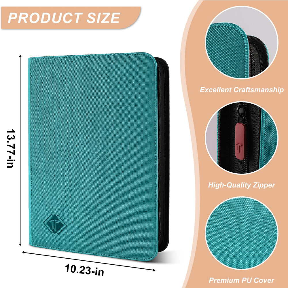 TiopLior binder teal spine highlighting sturdy construction for storage