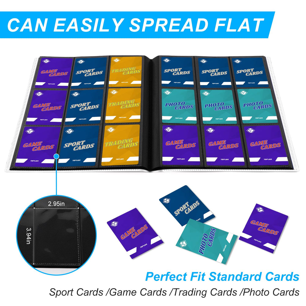 TiopLior binder compatible with MTG, baseball, and football cards.