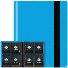 TiopLior blue 4-pocket binder with 160 sleeves for organized collections