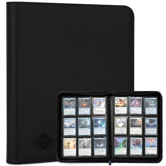 TiopLior Zip MTG Card Binder front view highlights durable construction for protection.