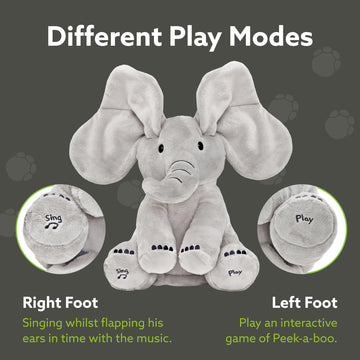 Tippi Peek-a-Boo Elephant safe-from-birth design supports worry-free playtime