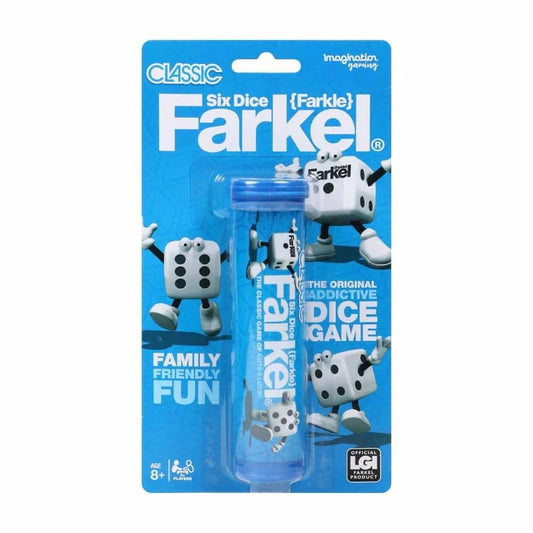 Tipsy Land Classic Farkel Dice Tube front packaging for family gaming.