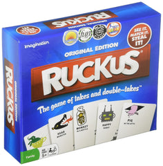 Tipsy Land Ruckus original edition card tray in action keeps cards organized for fast-paced play.