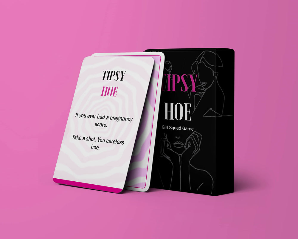 TipsyHoe drinking card game with spicy questions for adult fun.