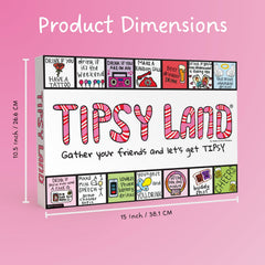 Tipsyland Original Edition dice and tokens enable smooth, fast paced gameplay.