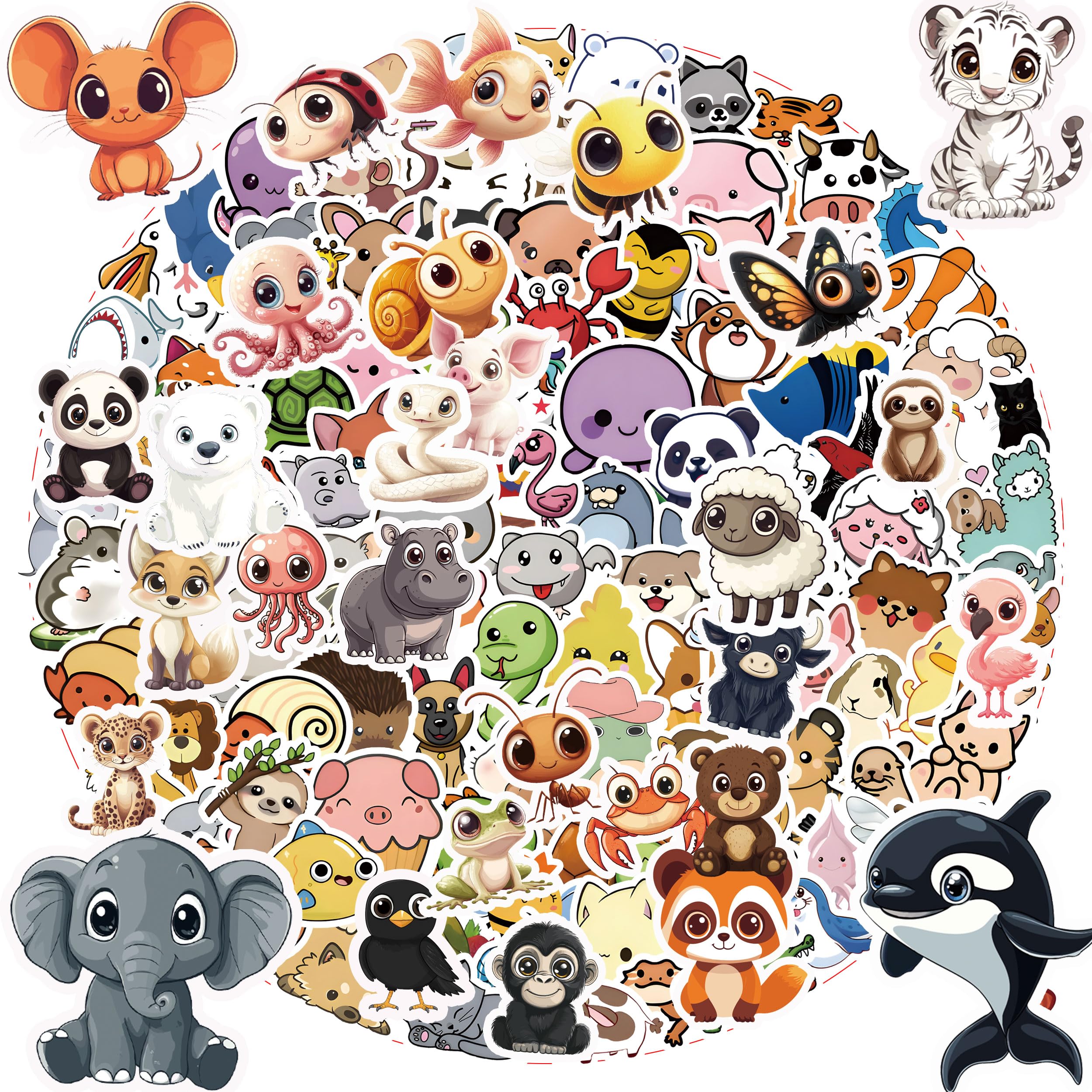 TIT COOPOPE animal stickers cute collection on a laptop for playful personalization