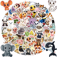 TIT COOPOPE animal stickers cute collection on a laptop for playful personalization