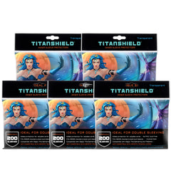 TitanShield clear inner sleeve front view protecting cards