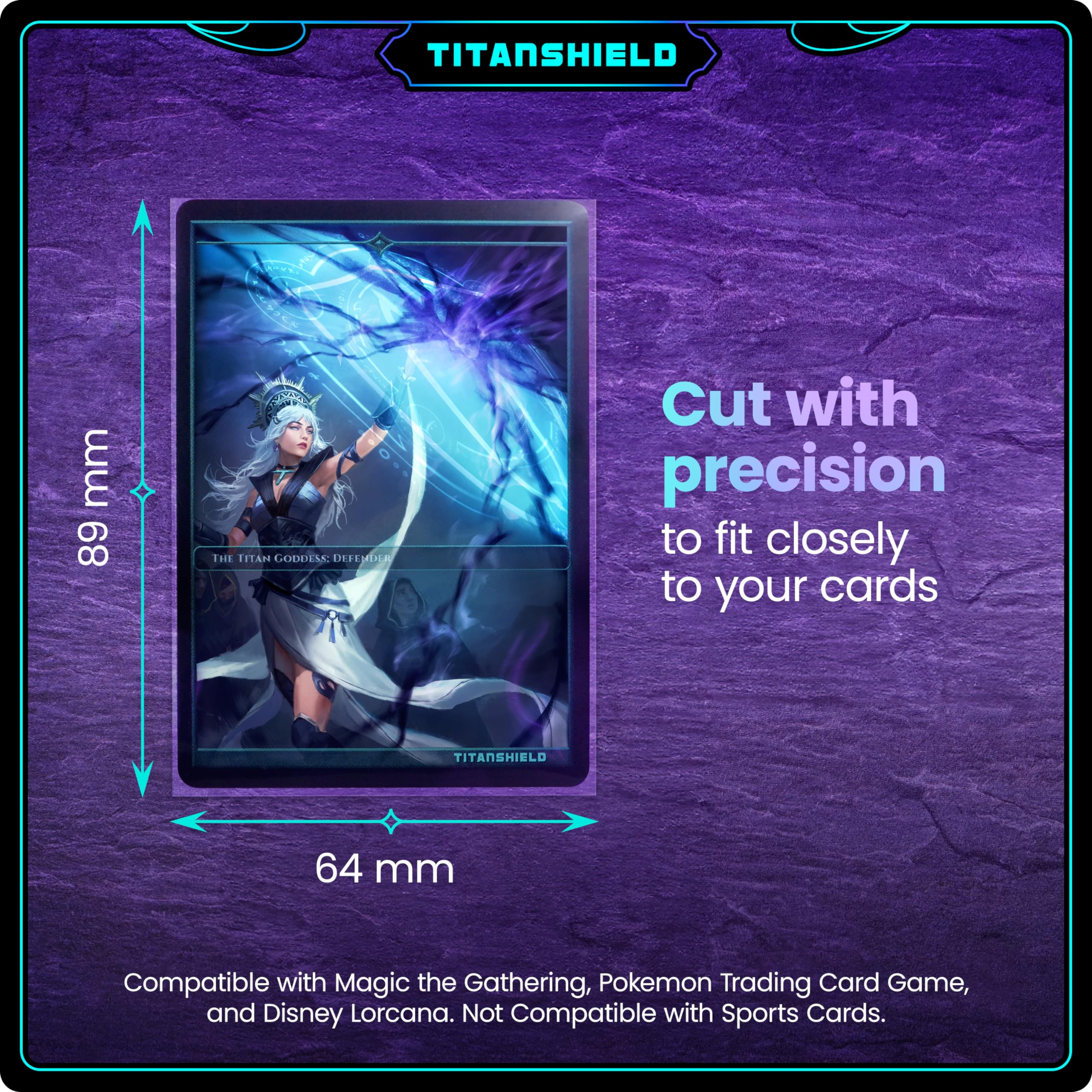 TitanShield crystal-clear front and back show card details while protecting them