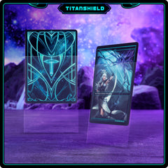 TitanShield glossy front and matte back sleeve promotes smooth shuffling and anti-slip handling