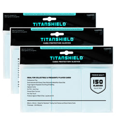 TitanShield Premium Sleeves glossy-front matte-back for clear view and smooth handling.