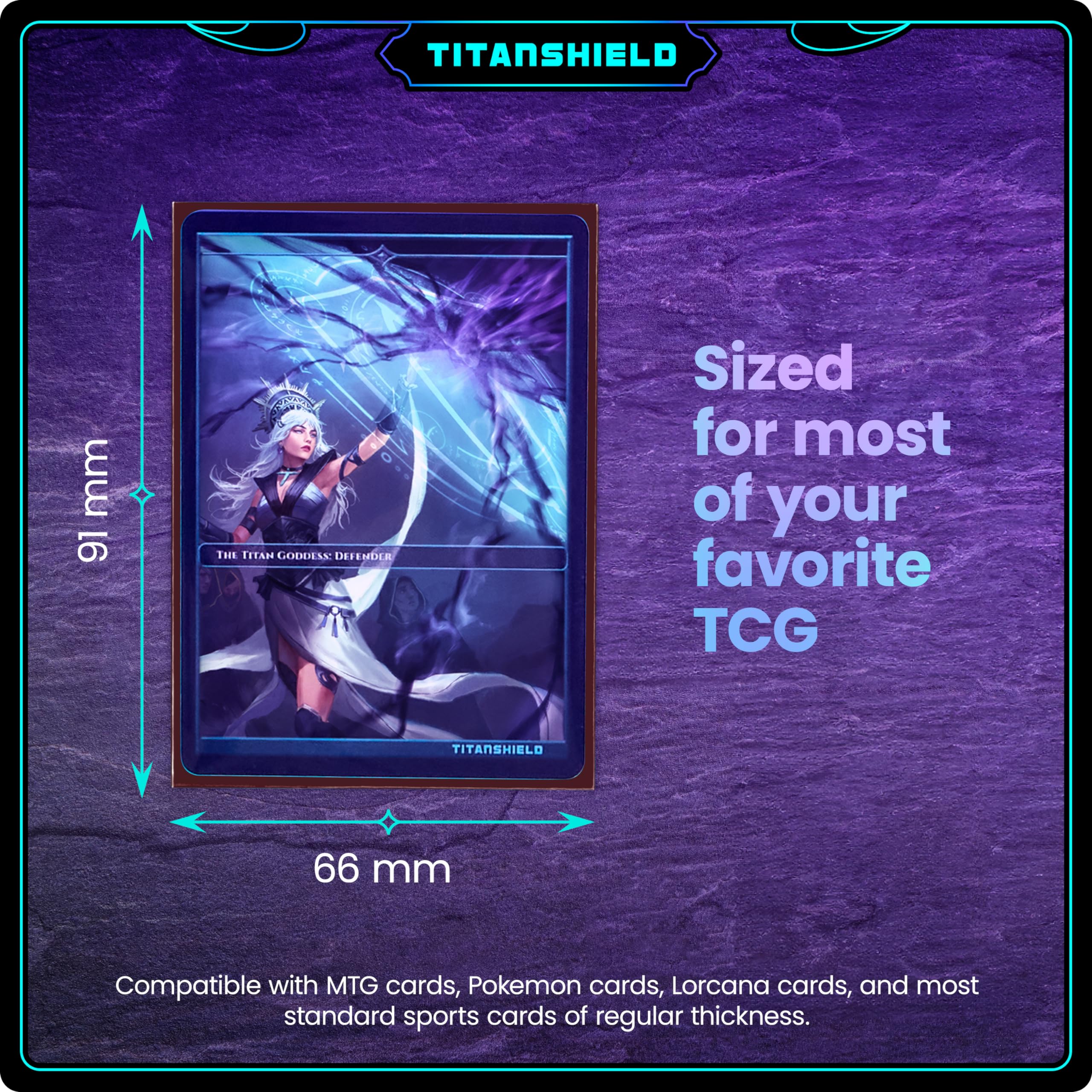 TitanShield premium sleeves pack 150 for a full deck and extra collections.