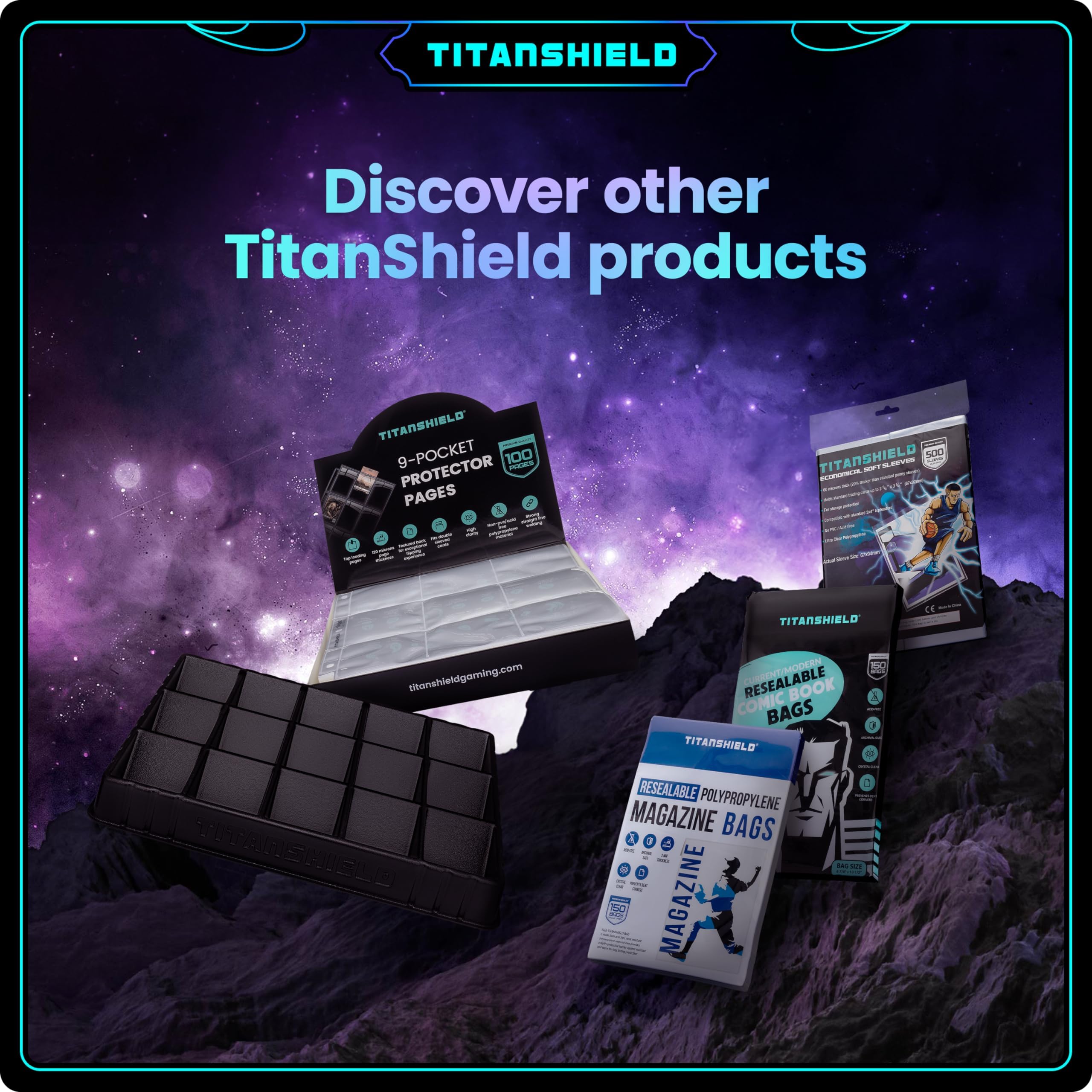 TitanShield top loader delivers a clean, professional look for display and storage.