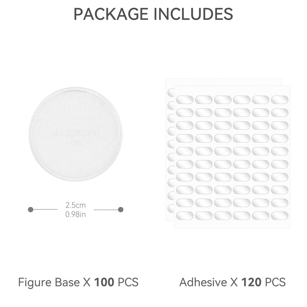 Titawu adhesive dots pack for quick, reliable miniature mounting.