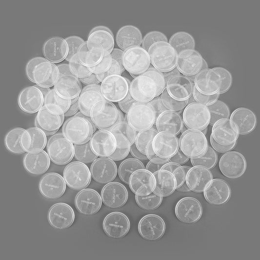 Titawu round base 25mm clear for tabletop miniatures, sturdy support.