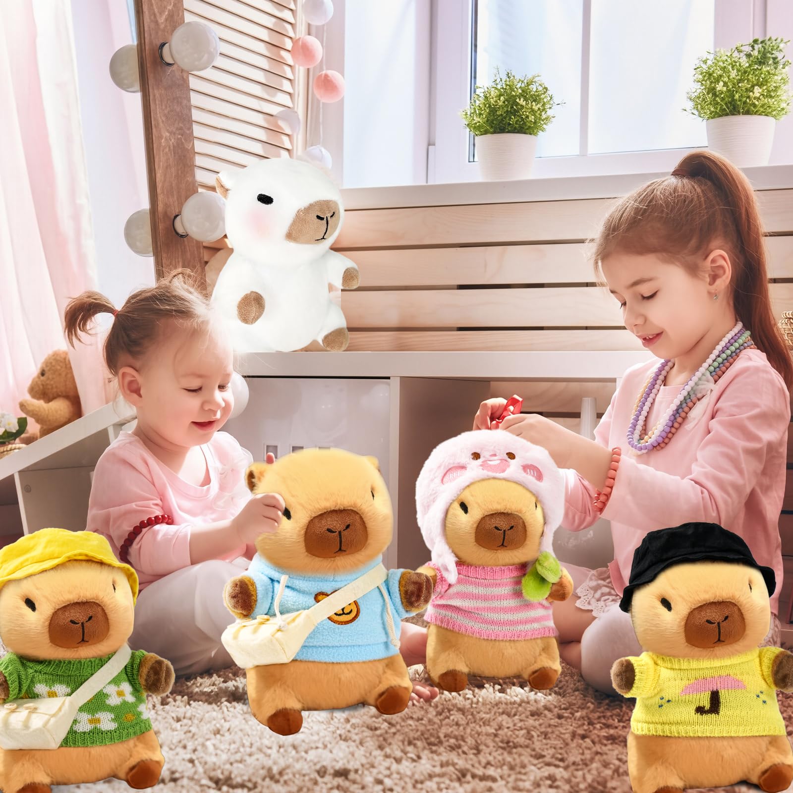 TITQWOP brown capybara plush gift-ready for birthdays and holidays