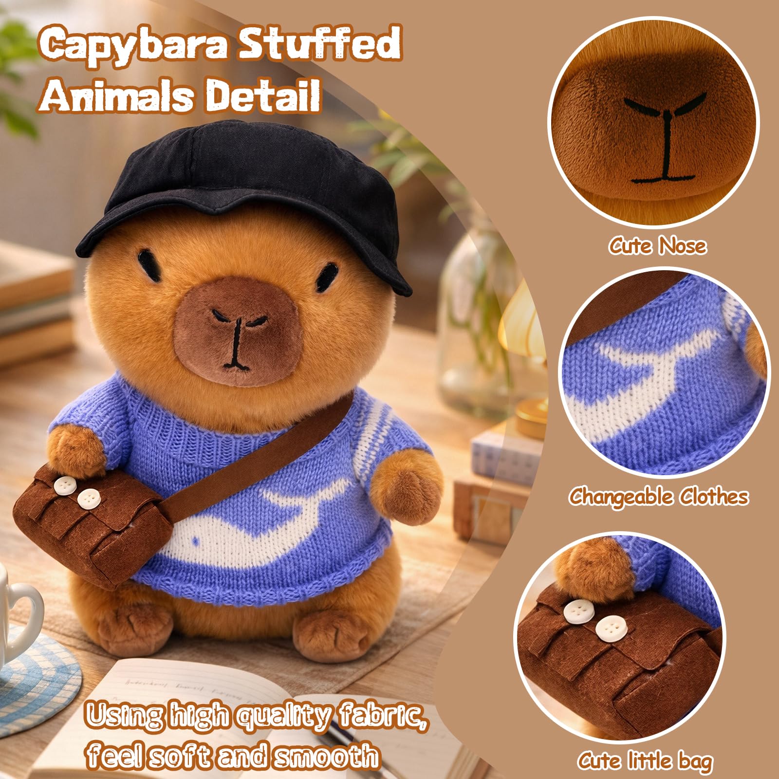 TITQWOP capybara plush cozy decor scene adds warmth to any room