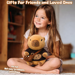 TITQWOP Capybara plush fabric close-up highlights ultra-soft, skin-friendly material.