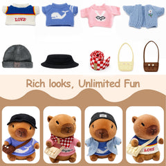 TITQWOP capybara plush outfit collection encourages creative dress-up and storytelling