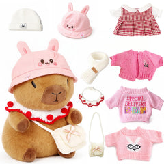 TITQWOP capybara plush with nine clothes, ideal for imaginative play