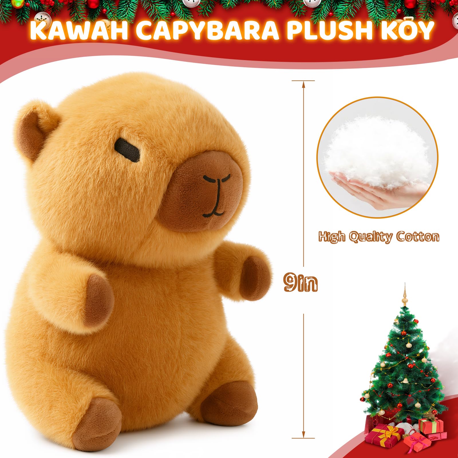 titqwop capybara plush with hats and bags for dress-up fun and creativity.