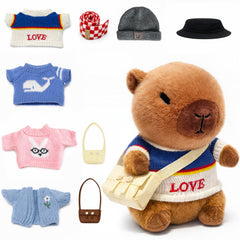 TITQWOP capybara plush with outfits for imaginative play and cuddling