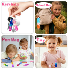 Tiusue pop fidget keychain with variety shapes to boost playtime.
