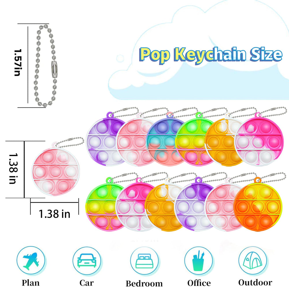 Tiusue mini fidget toy bulk pack in bright colors for classrooms.