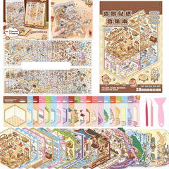 TIYIMIYUXU 20 scene stickers cover inviting creative relaxation and mindful planning